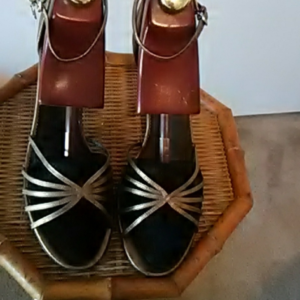 Antique Gold Coach Heels